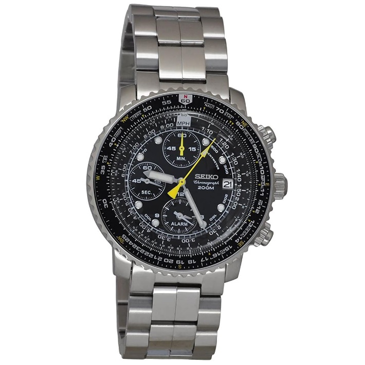SEIKO SNA411P1 Men's Pilot Watch Alarm Chronograph 100m WR SNA411, only $289.99