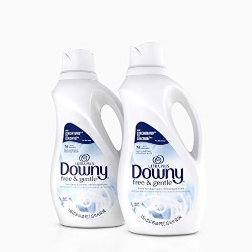 Downy Ultra Plus 无添加超浓缩衣物柔顺剂，51 oz/瓶，共2瓶，现点击coupon后仅售$10.87，免运费！