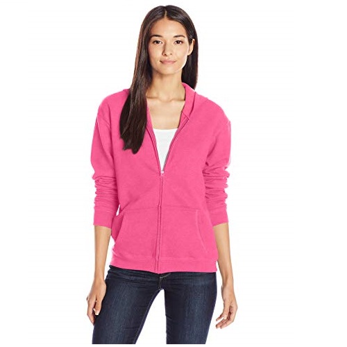 Hanes Women's EcoSmart Full-Zip Hoodie Sweatshirt, Only $11.27