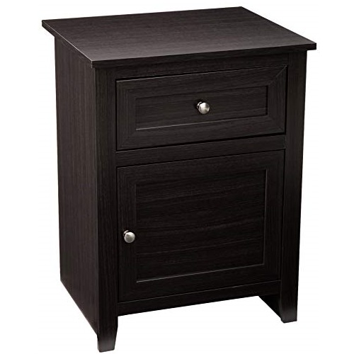 AmazonBasics Classic Wood Nightstand End Table with Cabinet - Cappuccino, Only $54.00, You Save $13.00 (19%)
