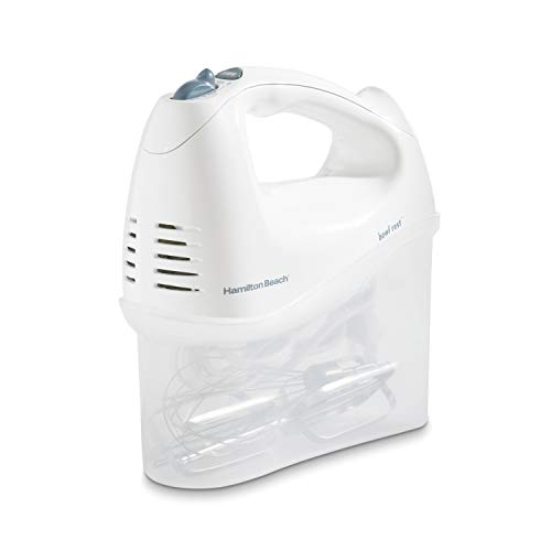 Hamilton Beach 6-Speed Electric Hand Mixer, Beaters and Whisk, with Snap-On Storage Case, White, Only $10.00