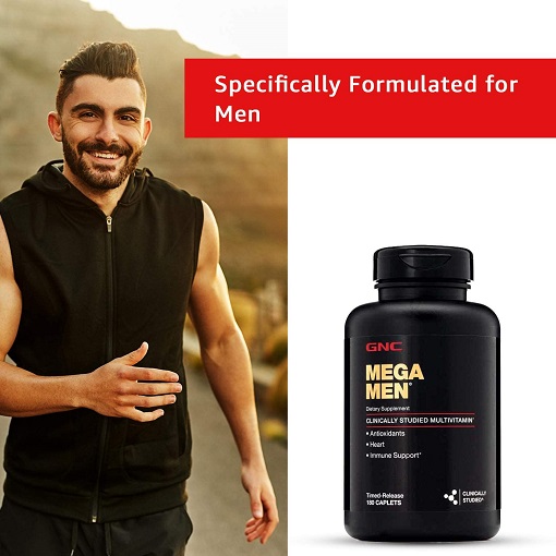 GNC Mega Men Multivitamin for Men, 180 Count, Antioxidants, Heart Health, and Immune Support, Only $13.20
