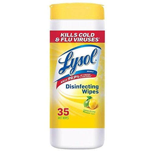 Lysol Disinfecting Wipes, Lemon and Lime Blossom, 35 Count (Pack of 3),Packaging May Vary, Only $6.24
