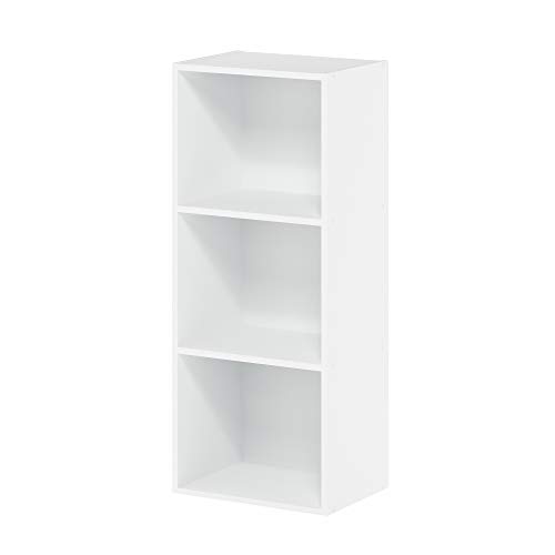 Furinno 3-Tier Open Shelf Bookcase, White, Only $17.91