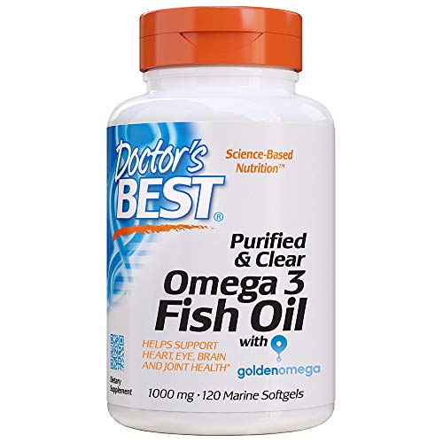 Doctor's Best Purified & Clear Omega 3Fish Oil, No Reflux, Supports Heart, Eyes, Brain & Joint Health, Only $11.86