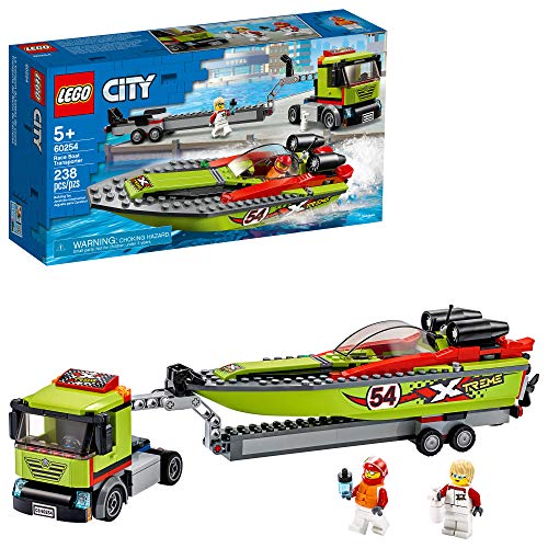 LEGO City Race Boat Transporter 60254 Race Boat Toy, Fun Building Set for Kids, New 2020 (238 Pieces), Only $23.99