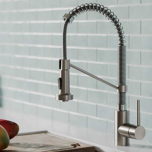Kraus KPF-1610SFSCH Bolden 18-Inch Commercial Kitchen Faucet with Dual Function Pull-Down Sprayhead in All-Brite Finish, Spot Free Stainless Steel/Chrome, Only $149.95, You Save $30.00 (17%)