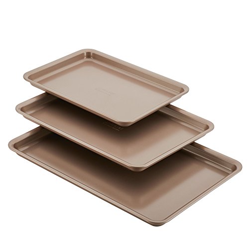 Anolon Gourmet Nonstick Bakeware Set with Nonstick Cookie Sheets / Baking Sheets - 3 Piece, Bronze Brown, Only $19.99, You Save $5.00 (20%)