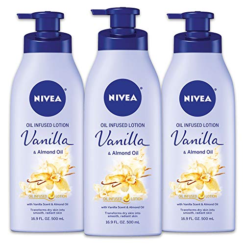 NIVEA Vanilla and Almond Oil Infused Body Lotion, 16.9 Fl. Oz (Pack of 3), Only $11.73