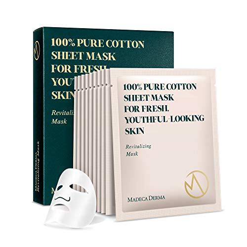 Madeca Derma 10 Pack Revitalizing Mask - Face Mask Sheet Korean Skincare - Hydrating Facial Mask for All Skin Types - Instant Repairing & Moisturizing with Soothing Centella Asiatica, Only $14.39