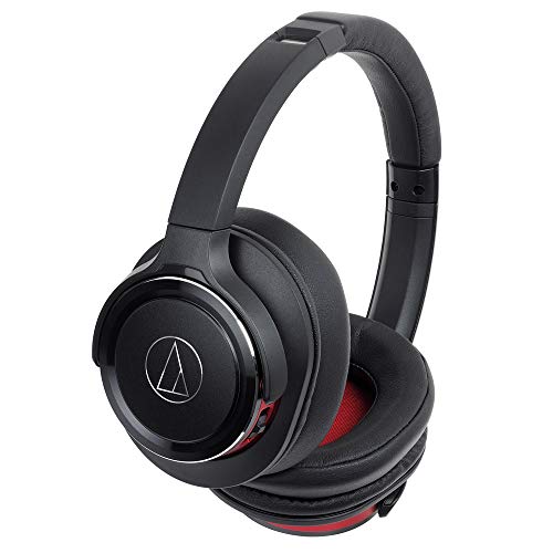Audio-Technica ATH-WS660BTBRD Solid Bass Bluetooth Wireless Over-Ear Headphones with Built-In Mic & Control, Black/Red, Only $119.00, You Save $60.00 (34%)