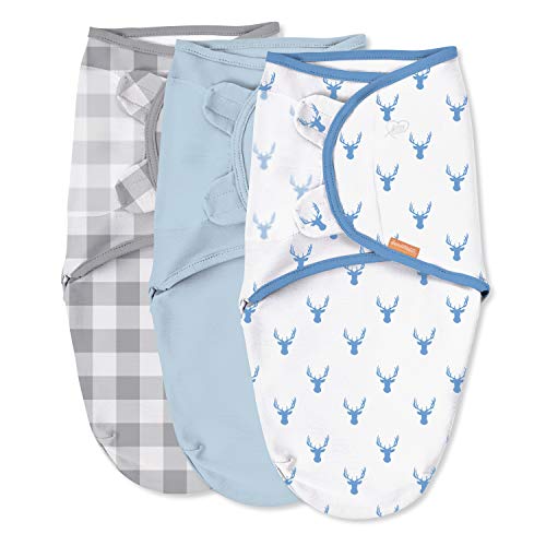 SwaddleMe Original Swaddle – Size Small/Medium, 0-3 Months, 3-Pack (Oh Deer ), Only $24.60