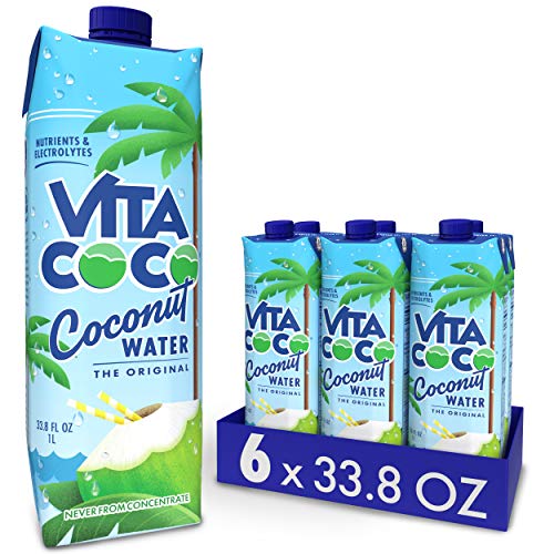 Vita Coco Coconut Water, Pure Original, Refreshing Coconut Taste, Natural Electrolytes, Vital Nutrients, 33.8 Oz (Pack of 6), Only $18.70