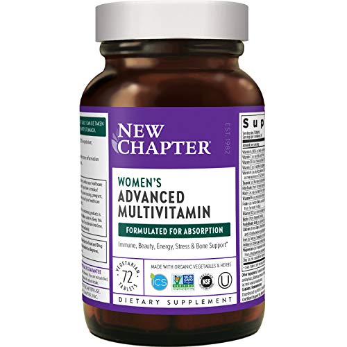 New Chapter Women's Multivitamin + Immune Support, Women's Advanced Multi (Formerly Every Woman) Fermented with Whole-Foods & Probiotics + Iron + Vitamin D3-72 ct, only$29.61, free shipping