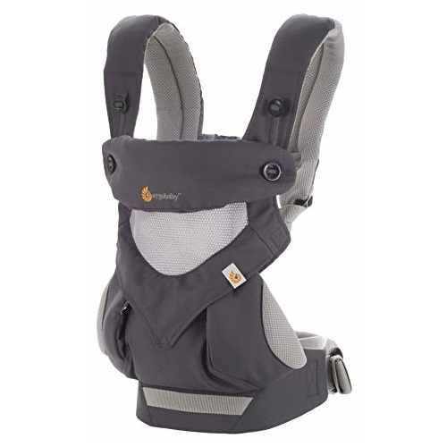 Ergobaby 360 All-Position Baby Carrier with Lumbar Support and Cool Air Mesh (12-45 Pounds), Carbon Grey, Only $89.99
