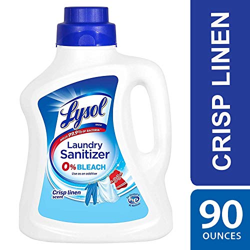 史低價！Lysol 衣物洗滌除菌消毒液， Crisp Linen香型，不含漂白劑，90oz，現點擊coupon后僅售$7.85