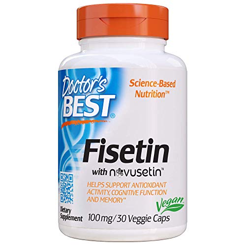 Doctor's Best Fisetin with Novusetin, Non-GMO, Vegan, Gluten Free, Soy Free, 100 mg, 30 Veggie Caps (DRB-00227), Only $13.82