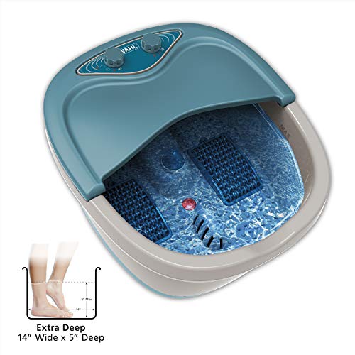 Wahl Therapeutic Extra Deep Foot & Ankle Heated Bath Spa with Heat, Vibration Massage, Bubble Jet Action, Soothes, & Relaxes Overworked Aching Feet – Model 4205, Only $66.50