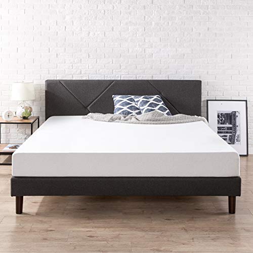 ZINUS Judy Upholstered Platform Bed Frame / Mattress Foundation / Wood Slat Support / No Box Spring Needed / Easy Assembly, King, Only $249.00, You Save $136.87 (35%)