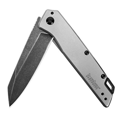 Kershaw Misdirect Pocketknife; 2.9 in. 4Cr13 Black-Oxide Blackwash Finish Blade, Stainless Steel Stonewash Finish Handle   SpeedSafe Assisted Opening, Flipper and Frame Lock (1365), Only $22.50
