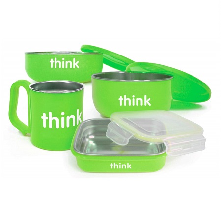 Thinkbaby Complete BPA Free Feeding Set (Light Green), only $14.99