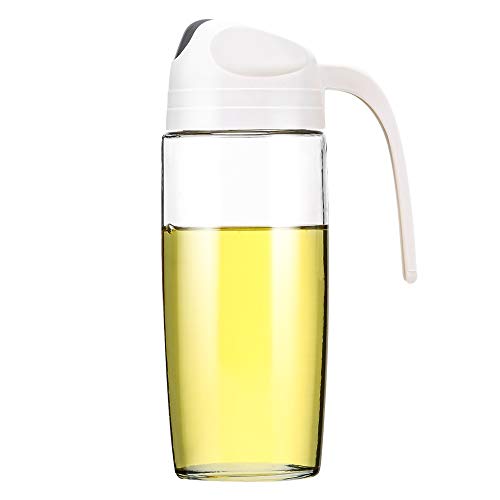 AINAAN Auto Flip Olive Oil Dispenser Bottle,Leakproof Condiment Container,Non-Slip Handle for Kitchen Cooking（500ml，Beige）, Only $7.74, You Save $4.54 (37%)