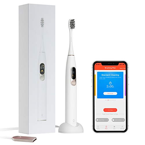 Sonic Electric Toothbrush Oclean X with LCD Touch Screen, 40,000 VPM Powerful Cleaning, 2H Fast Charge Lasts 30 Days, 3D Dupont Brush Head, 3 Modes 32 Intensities and Smart Timer, Only $48.99