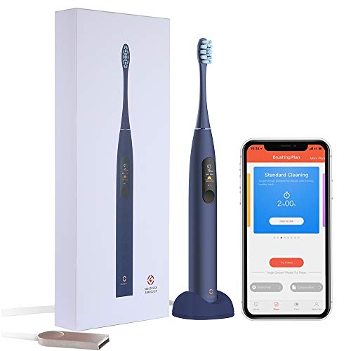 Oclean X Pro Electric Toothbrush 42,000 VPM Deep Cleaning with LCD Touch Screen, 2H Fast Charge Lasts 30 Days, 3 Modes 32 Intensities, Sonic Toothbrush, Only $69.99
