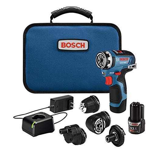Bosch GSR12V-300FCB22 12V Max EC Brushless Flexiclick 5-In-1 Drill/Driver System with (2) 2.0 Ah Batteries, Only $149.00
