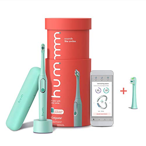Colgate hum Smart Electric Rechargeable Sonic Toothbrush with Travel Case and Replacement Head, Teal, Only $52.98, You Save $32.01 (38%)