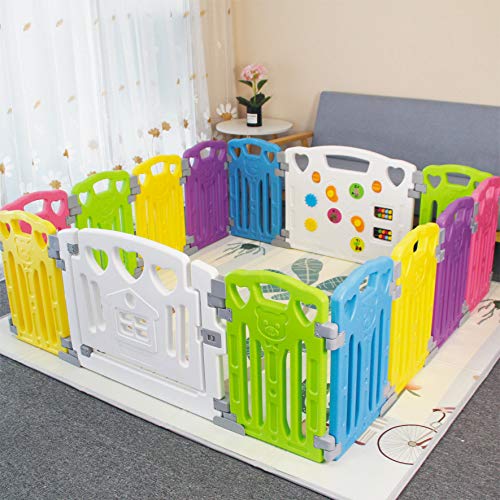 Gupamiga  Baby Playpen Kids Activity Centre Safety Play Yard Home Indoor Outdoor New Pen (multicolour, Classic set 14 panel), Only $118.71, You Save $41.28 (26%)