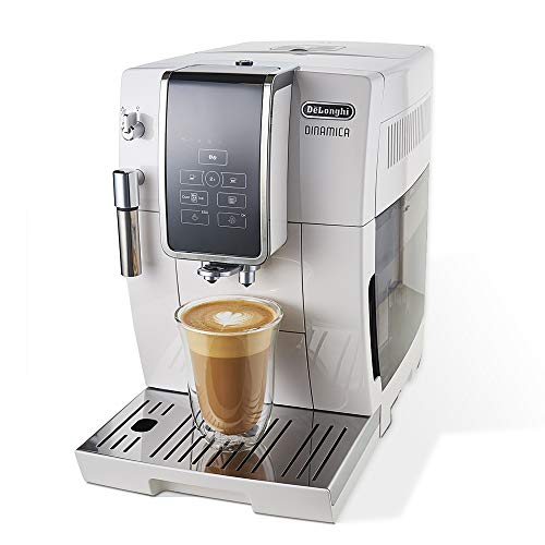 De'Longhi ECAM35020W Dinamica Automatic Coffee & Espresso Machine TrueBrew (Iced-Coffee), Burr Grinder + Descaling Solution, Cleaning Brush & Bean Shaped Icecube Tray, White, Only $699.95
