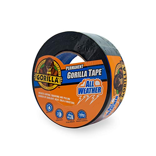 Gorilla 6009002  All Weather Outdoor Waterproof Duct Tape, UV and Temperature Resistant, 1.88