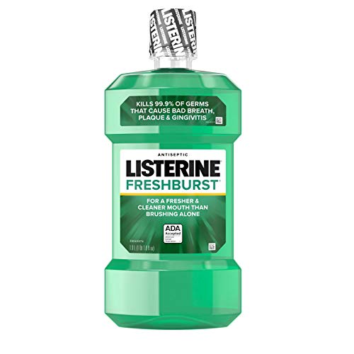 Listerine Freshburst Antiseptic Mouthwash with Oral Care Formula to Kill 99% of Germs that Cause Bad Breath & Fight Plaque & Gingivitis, ADA Accepted Mouthwash, Spearmint Flavor, 1 L, Only $4.88