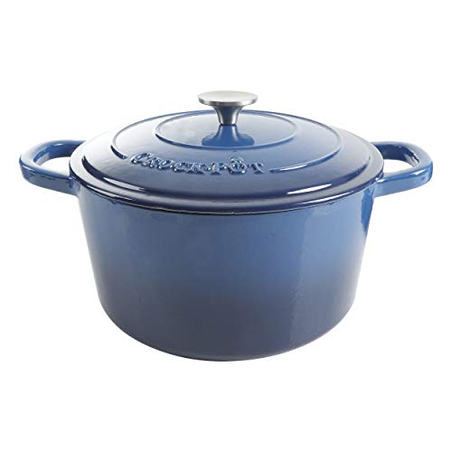 Crock-Pot Artisan Round Enameled Cast Iron Dutch Oven, 7-Quart, Sapphire Blue, Only $47.99