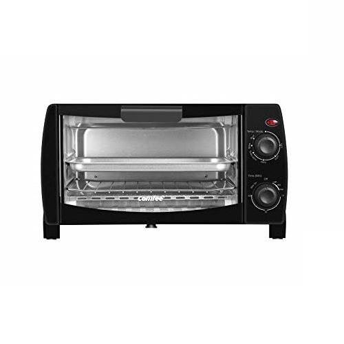 COMFEE' Toaster Oven Countertop, 4-Slice, Compact Size, Easy to Control with Timer-Bake-Broil-Toast Setting, 1000W, Black (CFO-BB101), Only $30.99