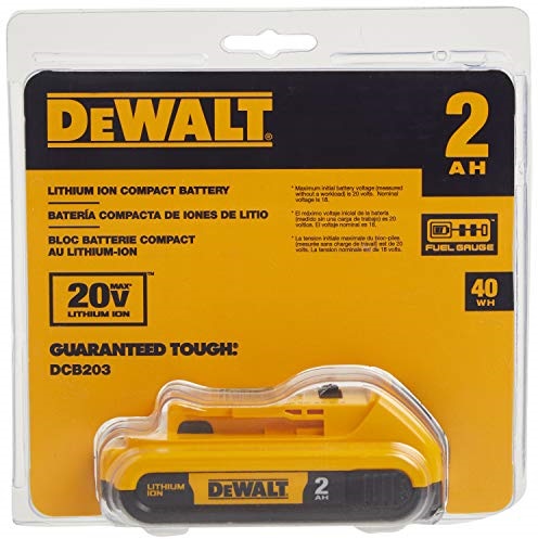 DEWALT 20V MAX Battery, Compact 2.0Ah (DCB203), Only $35.99, You Save $73.01 (67%)