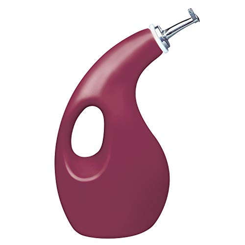 Rachael Ray Solid Glaze Ceramics EVOO Olive Oil Bottle Dispenser with Spout - 24 Ounce , Red, Only $15.99
