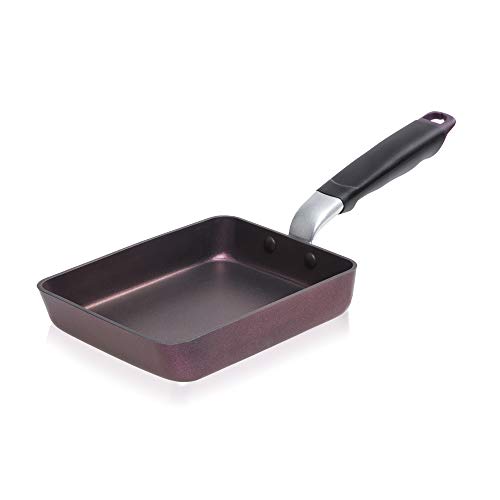 TeChef - Tamagoyaki Japanese Omelette Pan/Egg Pan, Coated with New Safe Teflon Select - Colour Collection/Non-Stick Coating (PFOA Free) / (Aubergine Purple) / Made in Korea (Medium), Only $19.99