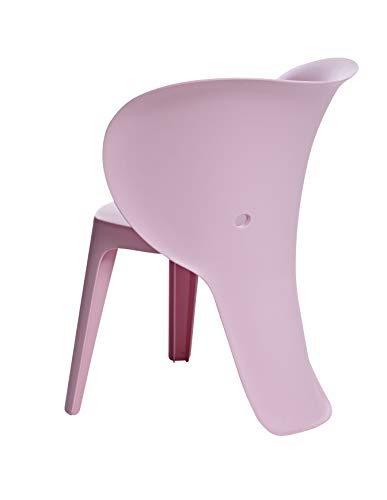 Amazon Basics Pink Premium Plastic Kids Chairs, Elephant, 2-Pack, Only $26.26, You Save $36.73 (58%)