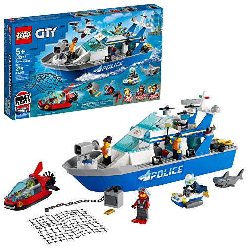 史低价！LEGO乐高 city城市系列 60277 警察巡逻船，原价$59.99，现仅售$48.49，免运费！