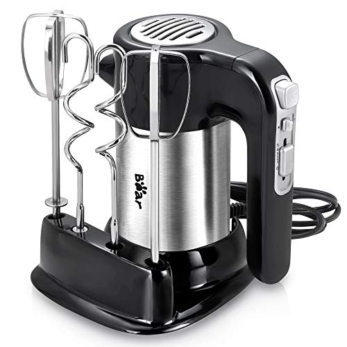 Hand Mixer Electric, Bear 2x5 Speed 300W Handheld Mixer with 4 Stainless Steel Accessories Storage Base Eject Button Power Advantage Electric Hand Mixer , Only $16.50