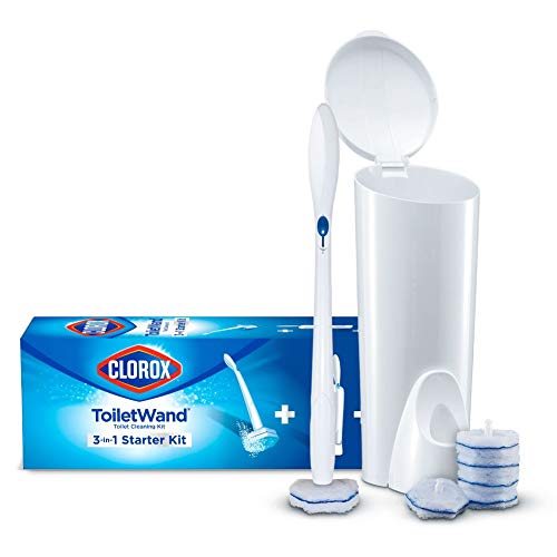 Clorox ToiletWand Disposable Toilet Cleaning System - ToiletWand, Storage Caddy and 6 Disinfecting ToiletWand Refill Heads (Packaging May Vary) (03191), Only $7.31