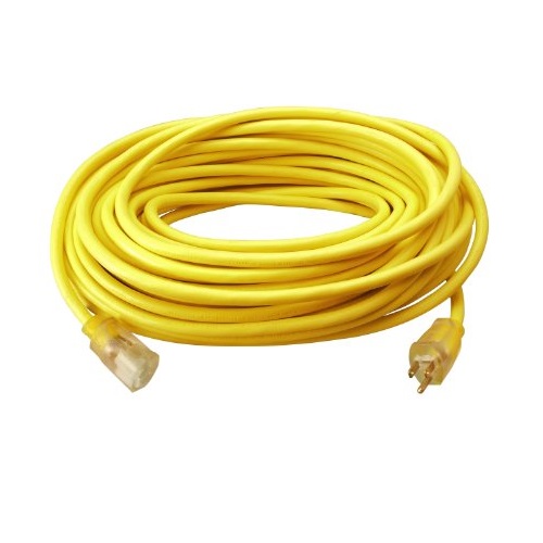 Southwire 2588SW0002 Outdoor Cord-12/3 SJTW Heavy Duty 3 Prong Extension Cord-for Commercial Use (50', Yellow), 50 Feet, Only $29.99