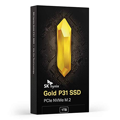SK hynix Gold P31 PCIe NVMe Gen3 M.2 2280 Internal SSD - 1TB NVMe - Up to 3500MB/S - Compact M.2 SSD Form Factor SK hynix SSD - Internal Solid State Drive with 128-Layer NAND Flash, Only $86.39