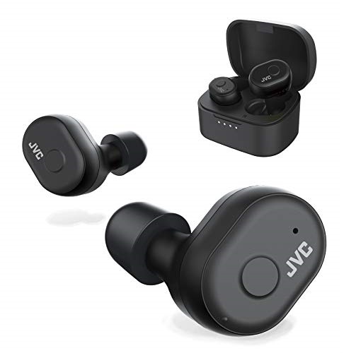 JVC Truly Wireless Earbuds Headphones, Bluetooth 5.0, Water Resistance(Ipx5), Long Battery Life (4+10 Hours), Secure and Comfort Fit with Memory Foam Earpieces - HAA10TB (Black), Only $33.30