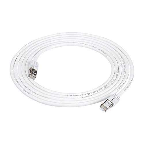 Amazon Basics RJ45 Cat 7 High-Speed Gigabit Ethernet Patch Internet Cable, 10Gbps, 600MHz - White, 10-Foot, Only $7.74