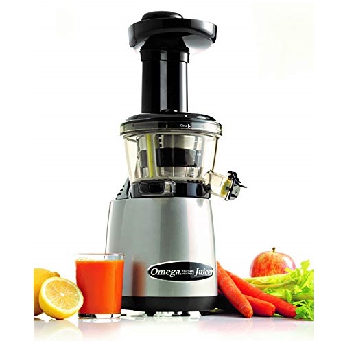 Omega VRT400HDS Vertical Slow Masticating Juicer Makes Continuous Fresh Fruit and Vegetable Juice at 80 Revolutions per Minute Features Compact Design Automatic Pulp Ejection, 150-Watt, Only $305.23