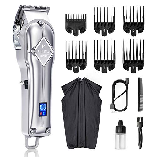Limural Hair Clippers for Men Professional Cordless Clippers for Haircutting Beard Trimmer Barbers Grooming Kit Rechargeable, LED Display, discounted price only $19.79