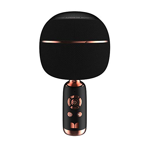 MONSTER Superstar Dynamic Karaoke Microphone, Handheld Wireless Bluetooth Karaoke Machine, Bluetooth 5.0 TWS Portable Speaker Mic for Home, Party, Car, Outdoor (M97 Black), Only $40.38